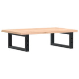 Basin Shelf Wall Mounted Steel and Solid Wood Oak 3302541