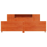 Bed Frame without Mattress Wax Brown 200x200 cm Solid Wood Pine 3323640