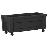 Calypso Planter with Wheels Anthracite 79 x 35 x 33 cm PP 42041721