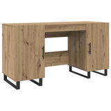 Desk with Shelf Artisan oak 140 x 50 x 75 cm Engineered wood 879529