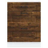 Kitchen Base Cabinet Kalmar Smoked Oak Engineered Wood 854284