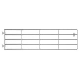 145986 5 Bar Field Gate Steel x90 cm Silver
