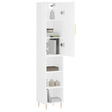 Highboard White 34.5x34x180 cm Engineered Wood 3198969