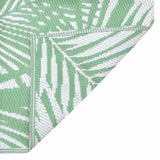 Outdoor Rug Leaf ARAKIL Green and White 400 x 300 cm 42003521
