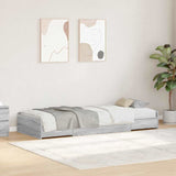 Bed Frame with Drawer Grey Sonoma 75 x 190 cm Engineered Wood 3335258