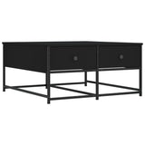 ZNTS Coffee Table Black 80x80x40 cm Engineered Wood 835354