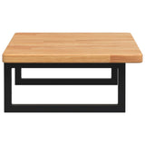 Basin Shelf Wall Mounted Steel and Solid Wood Oak 3302337