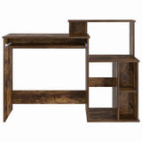 Desk with Shelf Smoked Oak 120.5 x 44 x 88.5 cm Engineered Wood 869478