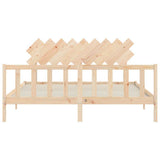 Bed Frame without Mattress Super King Size Solid Wood Pine 3193481