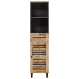 Bathroom Cabinet with Drawer Brown and Black 38 x 33.5 x 160 cm 4018866