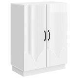 Sideboard High Gloss White 66 x 34.5 x 87 cm Engineered Wood 895279