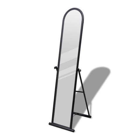 Free Standing Floor Mirror Full Length Rectangular Black 240579