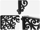 Wall Shelf Brackets 12 pcs Black 9.5 x 9.5 x 3 cm Steel 42038812