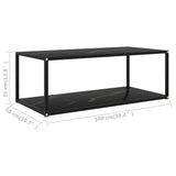 Coffee Table Black 100x50x35 cm Tempered Glass 322900