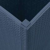 Garden Planters 2 pcs Blue Grey 32.5x32.5x57 cm PP 367846