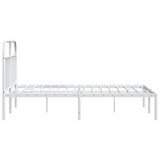 Metal Bed Frame without Mattress with Headboard White 180x200cm 353688