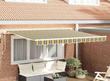 Awning Replacement Fabric Green and yellow 3.5 x 2 m Polyester 42000640