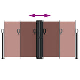 Retractable Side Awning Brown 120x600 cm 4004599