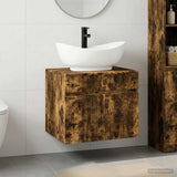 Bathroom Furniture Set Smoked Oak Engineered Wood 3404315