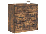 Drawer Cabinet Smoked Oak 66 x 34.5 x 87 cm Engineered Wood 895760