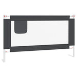 Toddler Safety Bed Rail Dark Grey 140x25 cm Fabric 10228
