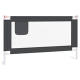 Toddler Safety Bed Rail Dark Grey 140x25 cm Fabric 10228