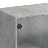 Bookcase with Doors Concrete Grey 136x37x142 cm Engineered Wood 3206520