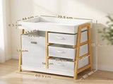 Baby Changing Table, Baby Changing Unit with 3 Drawers, Large Basket and Waterproof Pad for Bedroom T3398P548710