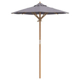Garden Parasol Dark Grey 150 x 210 cm Bamboo 4108084