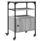 Printer Stand 3-Tier Grey Sonoma 50x40x76 cm Engineered Wood 842294