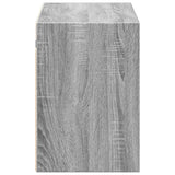 TV Wall Cabinet with LED Lights Grey Sonoma 100x31x45 cm 852297