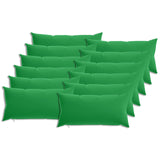 Cushion Cover 12 pcs HEERLEN Green 40 x 80 cm Polyester 910032