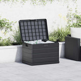 Garden Storage Box Anthracite 77.5 x 54.5 x 53 cm Plastic 42006489