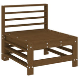Garden Middle Sofa Honey Brown Solid Wood Pine 825614