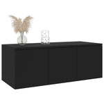 TV Cabinet Black 80x34x30 cm Engineered Wood 801860