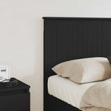 Headboard with Headboard Black Oak 120 cm Engineered wood 887781