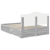 Bed Frame with Drawer Grey Sonoma 140 x 190 cm Engineered Wood 3413608