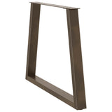 Dining Table Legs V-Shape 3 pcs Natural Steel 80x cm Steel 4012591