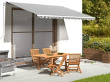 Replacement Fabric for Awning Anthracite and White 3.5x2.5 m 311986