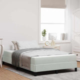 Box Spring Bed with Mattress Light Grey 120 x 210 cm Fabric 3398737