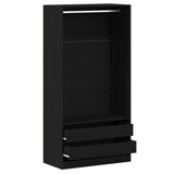 Wardrobe with Shelf Black Oak 100 x 50 x 200 cm Engineered Wood 3329299