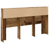 Headboard Cabinet Old Wood 180x19x103.5 cm Engineered Wood 856872