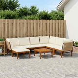 8 pcs Solid Acacia Wood & Rope Natural 3407779