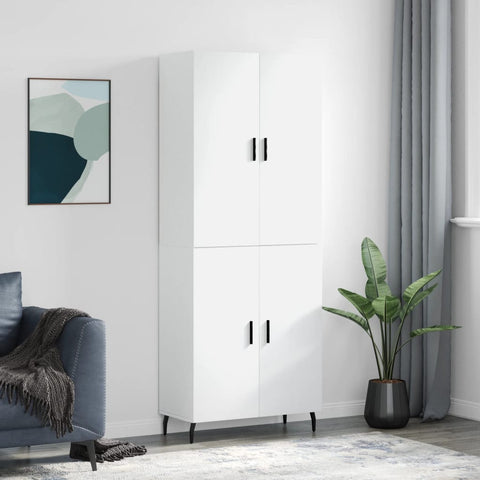 Highboard White 69.5x34x180 cm Engineered Wood 3195691