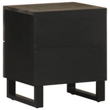 Bedside Cabinet Black 40x33x46 cm Solid Wood Mango 4017682