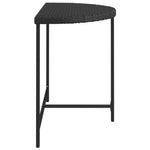 Garden Table Black 100x50x75 cm Poly Rattan 316652