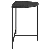 Garden Table Black 100x50x75 cm Poly Rattan 316652