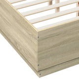 Bed Frame without Mattress Sonoma Oak 135x190 cm Double 3209739