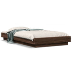 Bed Frame without Mattress Brown Oak 90x190 cm Single 3281244