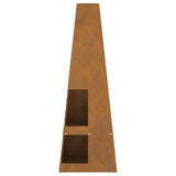 Fire Pit Brown 35 x 35 x 100 cm Weather Steel 858947